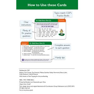 GL 11+ Verbal Reasoning Practice Question Cards (Ages 10-11) Look Inside Image 1
