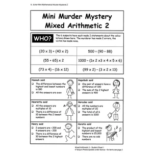 Junior Mini Mathematical Murder Mysteries (Ages 7-11) Look Inside Image 1