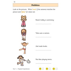 KS1 English Targeted Question Book: Year 1 Reading Comprehension - Book 2 Look Inside Image 3