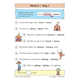KS1 English Year 2 Daily Practice Book: Autumn Term Look Inside Image 3