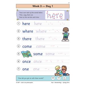 KS1 Handwriting Year 1 Daily Practice Book: Spring Term Look Inside Image 3