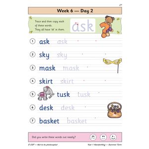 KS1 Handwriting Year 1 Daily Practice Book: Summer Term Look Inside Image 4