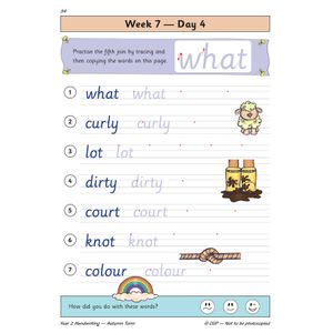 KS1 Handwriting Year 2 Daily Practice Book: Autumn Term Look Inside Image 6