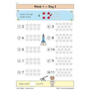 KS1 Maths Year 1 Daily Practice Book: Autumn Term Look Inside Image 4
