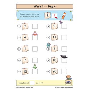 KS1 Maths Year 1 Daily Practice Book: Autumn Term Look Inside Image 6