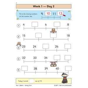KS1 Maths Year 1 Daily Practice Book: Spring Term Look Inside Image 4