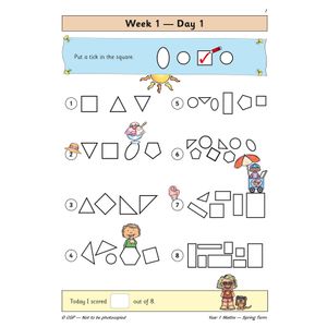 KS1 Maths Year 1 Daily Practice Book: Spring Term Look Inside Image 3