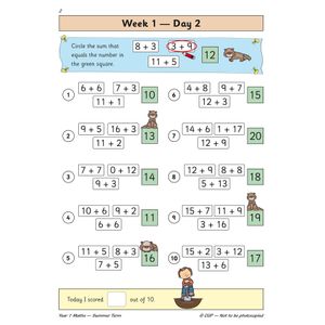 KS1 Maths Year 1 Daily Practice Book: Summer Term Look Inside Image 4
