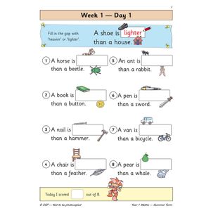 KS1 Maths Year 1 Daily Practice Book: Summer Term Look Inside Image 3