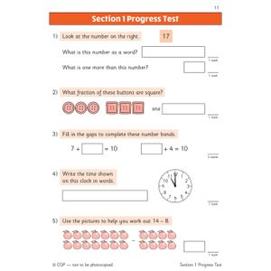 KS1 Maths Year 1 Mental Arithmetic Targeted Question Book (incl. Online Answers & Audio Tests) Look Inside Image 4