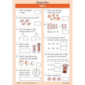 KS1 Maths Year 1 Mental Arithmetic Targeted Question Book (incl. Online Answers & Audio Tests) Look Inside Image 2