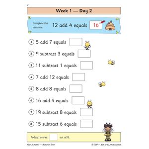 KS1 Maths Year 2 Daily Practice Book: Autumn Term Look Inside Image 4