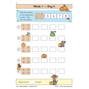 KS1 Mental Maths Year 1 Daily Practice Book: Autumn Term Look Inside Image 6