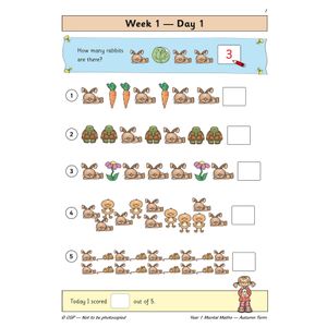 KS1 Mental Maths Year 1 Daily Practice Book: Autumn Term Look Inside Image 3