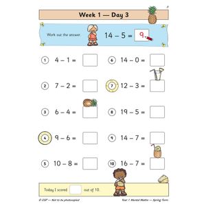 KS1 Mental Maths Year 1 Daily Practice Book: Spring Term Look Inside Image 5