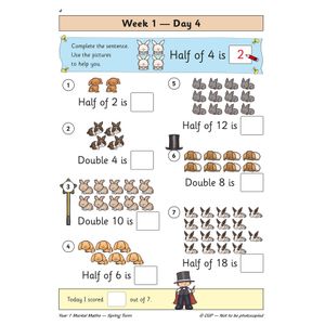 KS1 Mental Maths Year 1 Daily Practice Book: Spring Term Look Inside Image 6