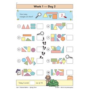 KS1 Mental Maths Year 1 Daily Practice Book: Spring Term Look Inside Image 4