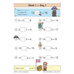 KS1 Mental Maths Year 2 Daily Practice Book: Autumn Term Look Inside Image 3