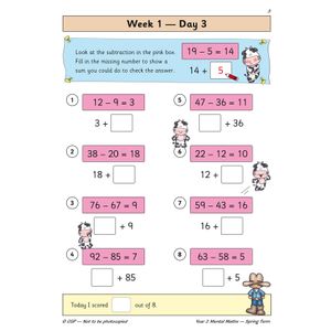 KS1 Mental Maths Year 2 Daily Practice Book: Spring Term Look Inside Image 5