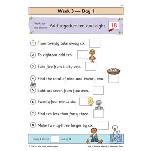 KS1 Mental Maths Year 2 Daily Practice Book: Summer Term Look Inside Image 3