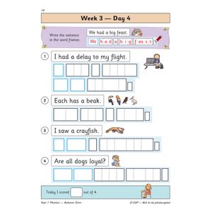 KS1 Phonics Year 1 Daily Practice Book: Autumn Term Look Inside Image 6