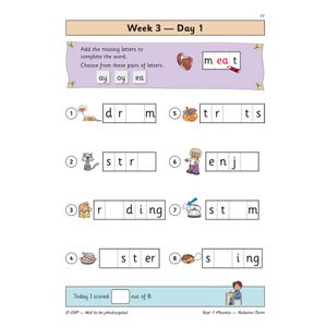 KS1 Phonics Year 1 Daily Practice Book: Autumn Term Look Inside Image 3