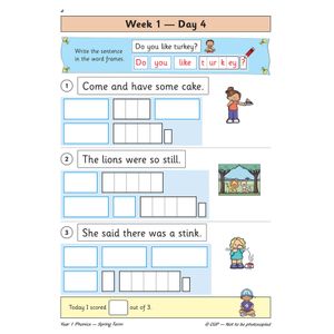 KS1 Phonics Year 1 Daily Practice Book: Spring Term Look Inside Image 4