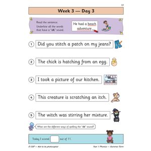 KS1 Phonics Year 1 Daily Practice Book: Summer Term Look Inside Image 4