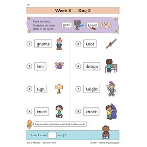 KS1 Phonics Year 1 Daily Practice Book: Summer Term Look Inside Image 3
