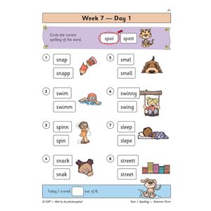 KS1 Spelling Year 1 Daily Practice Book: Autumn Term Look Inside Image 3