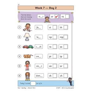 KS1 Spelling Year 1 Daily Practice Book: Autumn Term Look Inside Image 4