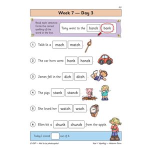KS1 Spelling Year 1 Daily Practice Book: Autumn Term Look Inside Image 5