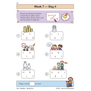 KS1 Spelling Year 1 Daily Practice Book: Spring Term Look Inside Image 6