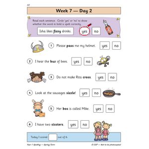 KS1 Spelling Year 1 Daily Practice Book: Spring Term Look Inside Image 4