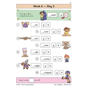 KS1 Spelling Year 2 Daily Practice Book: Autumn Term Look Inside Image 4