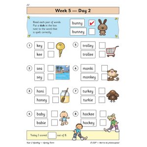 KS1 Spelling Year 2 Daily Practice Book: Spring Term Look Inside Image 4