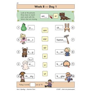 KS1 Spelling Year 2 Daily Practice Book: Summer Term Look Inside Image 3