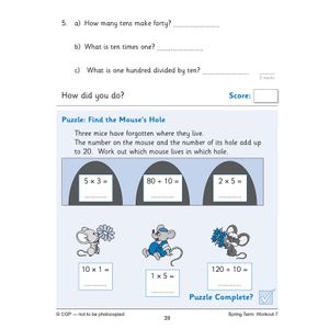 KS1 Year 2 Maths Times Tables 10-Minute Weekly Workouts Look Inside Image 6