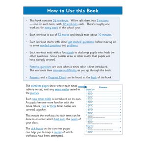 KS1 Year 2 Maths Times Tables 10-Minute Weekly Workouts Look Inside Image 1