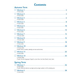 KS1 Year 2 Maths Times Tables 10-Minute Weekly Workouts Look Inside Image 2