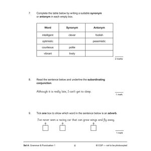 KS2 English SAT Buster 10-Minute Tests: Grammar, Punctuation & Spelling - Book 1 (for 2024) Look Inside Image 5