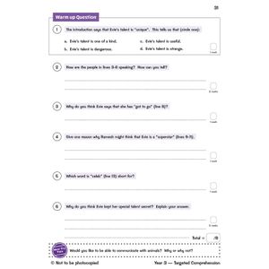 KS2 English Year 3 Reading Comprehension Targeted Question Book - Book 1 (with Answers) Look Inside Image 3
