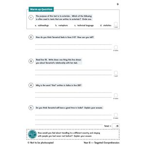 KS2 English Year 6 Reading Comprehension Targeted Question Book - Book 1 (with Answers) Look Inside Image 3