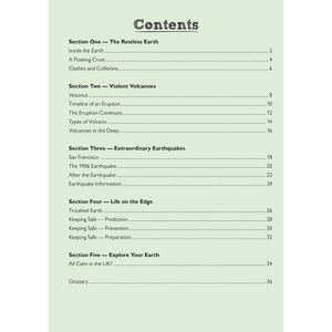 KS2 Geography Volcanoes & Earthquakes Study Book (Ages 7-11) Look Inside Image 1