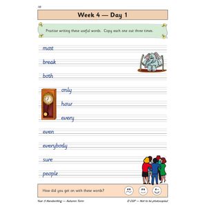 KS2 Handwriting Year 3 Daily Practice Book: Autumn Term Look Inside Image 3