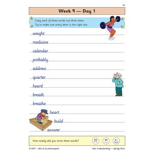 KS2 Handwriting Year 3 Daily Practice Book: Spring Term Look Inside Image 4