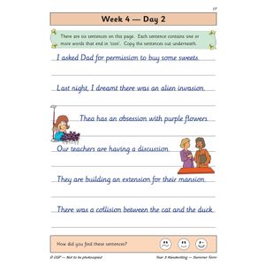 KS2 Handwriting Year 3 Daily Practice Book: Summer Term Look Inside Image 4