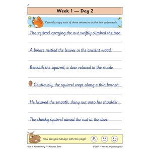KS2 Handwriting Year 4 Daily Practice Book: Autumn Term Look Inside Image 5