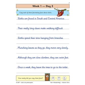 KS2 Handwriting Year 4 Daily Practice Book: Autumn Term Look Inside Image 6