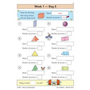 KS2 Maths Year 3 Daily Practice Book: Autumn Term Look Inside Image 5